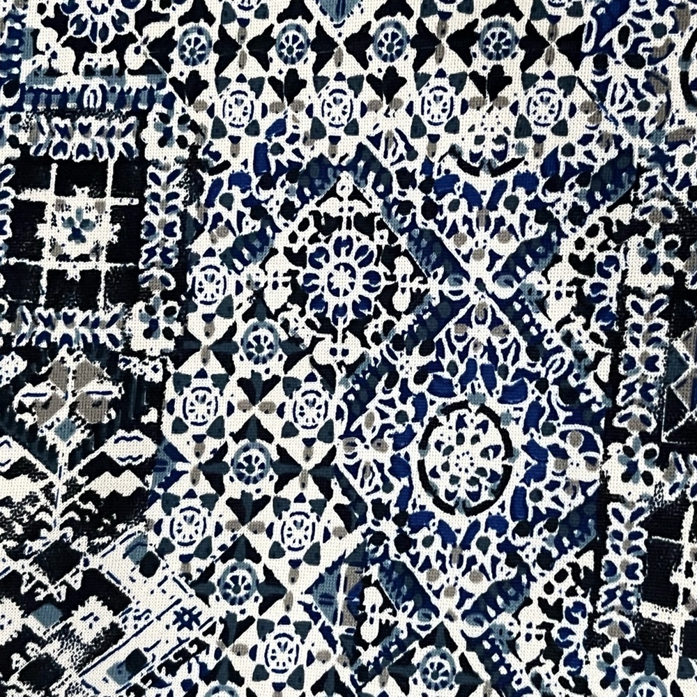 Blue Patterned Bodycon Dress - Picture 2 of 2